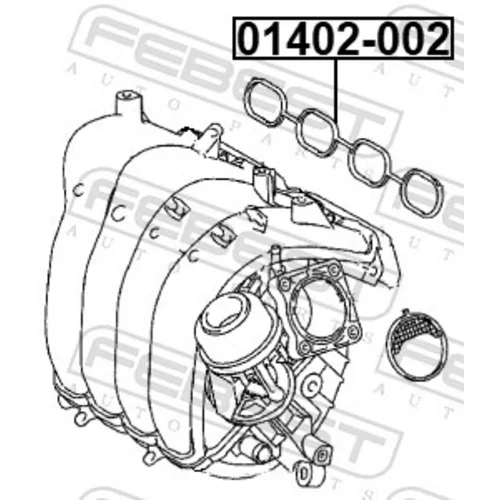 Tesnenie kolena sac. potrubia FEBEST 01402-002 - obr. 1