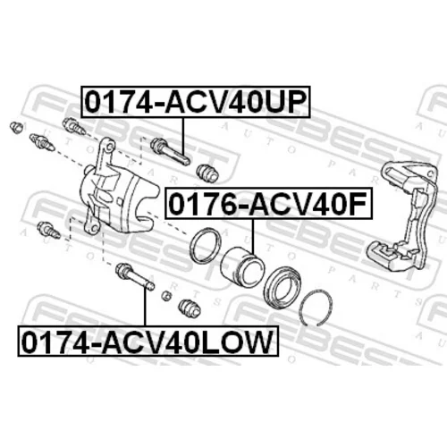 Vodiaci čap brzdového strmeňa FEBEST 0174-ACV40LOW - obr. 1