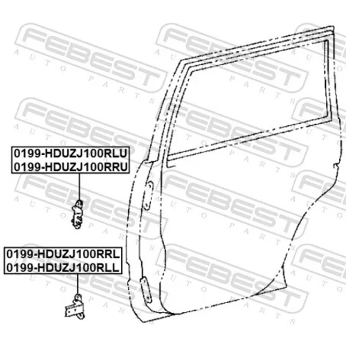 Záves dverí FEBEST 0199-HDUZJ100RRU - obr. 1