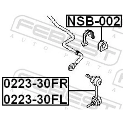 Tyč/Vzpera stabilizátora FEBEST 0223-30FL - obr. 1