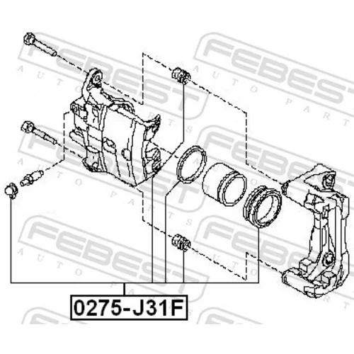 Opravná sada brzdového strmeňa FEBEST 0275-J31F - obr. 1