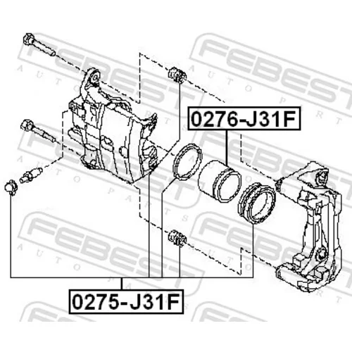 Piest brzdového strmeňa FEBEST 0276-J31F - obr. 1