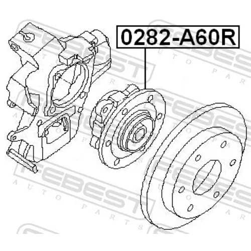 Náboj kolesa 0282-A60R /FEBEST/ - obr. 1