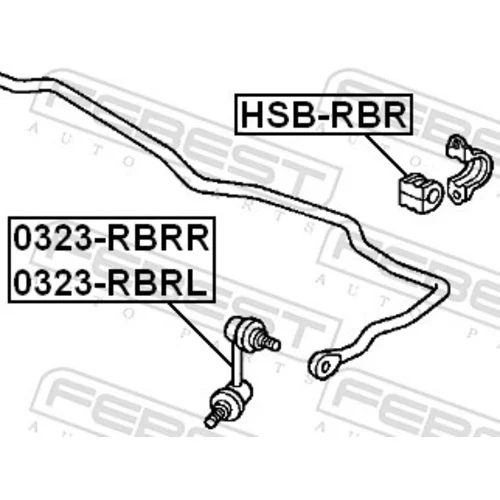 Tyč/Vzpera stabilizátora FEBEST 0323-RBRR - obr. 1