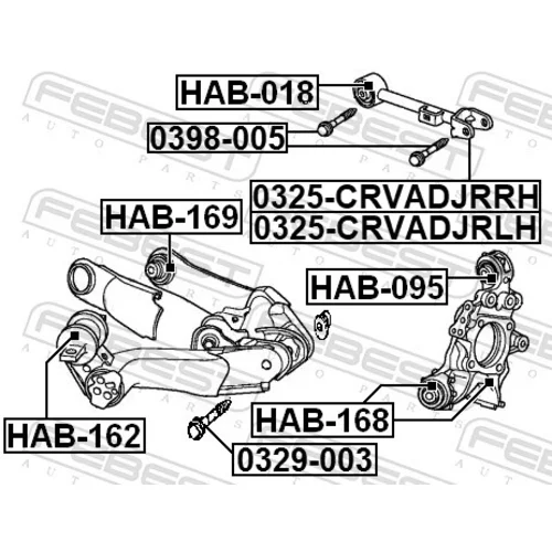 Rameno zavesenia kolies FEBEST 0325-CRVADJRRH - obr. 1