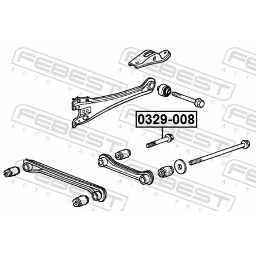 Skrutka pre nastavenie odklonu kolesa FEBEST 0329-008 - obr. 1