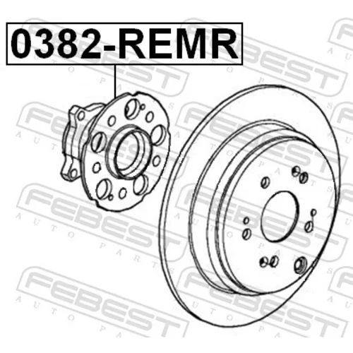 Náboj kolesa FEBEST 0382-REMR - obr. 1