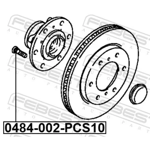 Čap kolesa FEBEST 0484-002-PCS10 - obr. 1