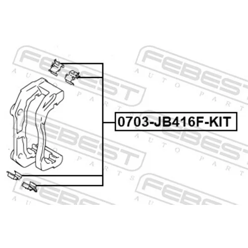 Sada príslušenstva obloženia kotúčovej brzdy FEBEST 0703-JB416F-KIT - obr. 1