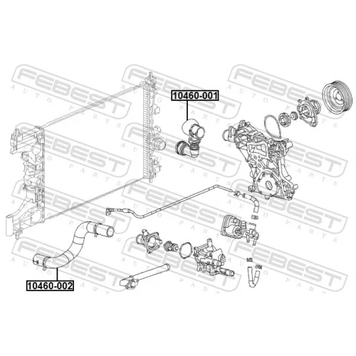 Hadica chladenia FEBEST 10460-002 - obr. 1