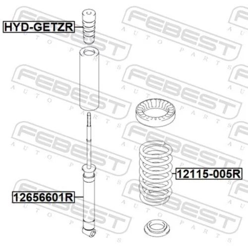 Pružina podvozku FEBEST 12115-005R - obr. 1