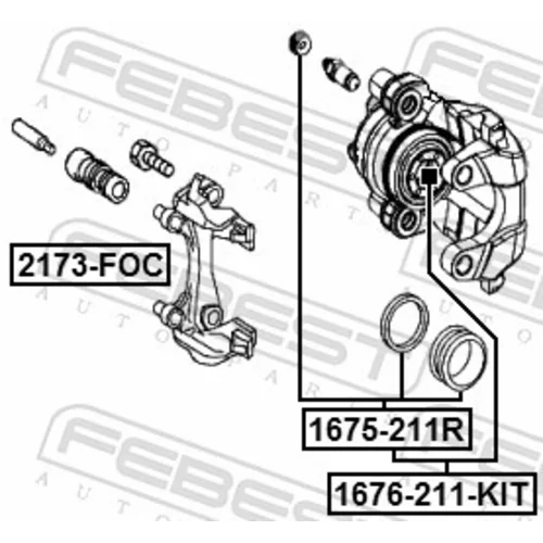 Opravná sada brzdového strmeňa FEBEST 1676-211-KIT - obr. 1