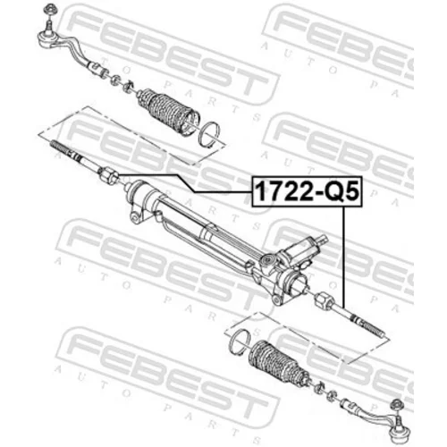 Axiálny čap tiahla riadenia FEBEST 1722-Q5 - obr. 1