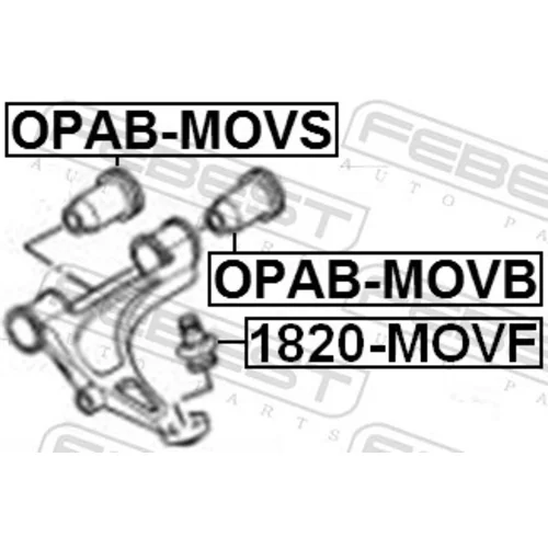 Zvislý/nosný čap FEBEST 1820-MOVF - obr. 1