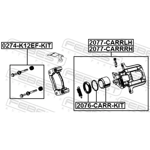 Opravná sada brzdového strmeňa FEBEST 2076-CARR-KIT - obr. 1