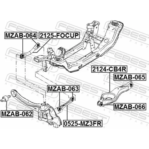 Rameno zavesenia kolies FEBEST 2124-CB4R - obr. 1