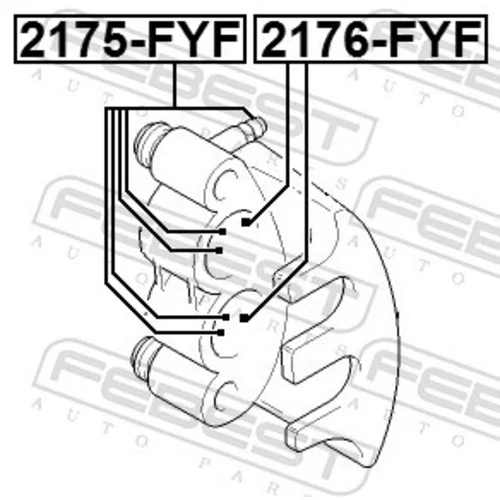 Piest brzdového strmeňa FEBEST 2176-FYF - obr. 1