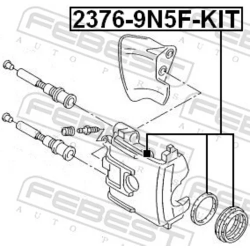 Opravná sada brzdového strmeňa FEBEST 2376-9N5F-KIT - obr. 1