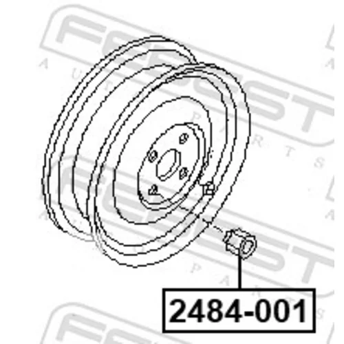 Čap kolesa FEBEST 2485B-001 - obr. 1