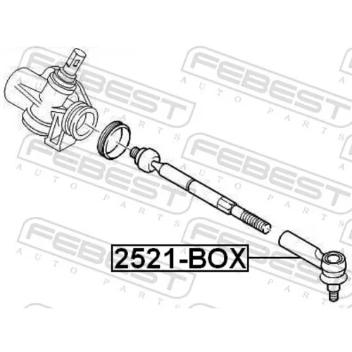 Hlava/čap spojovacej tyče riadenia FEBEST 2521-BOX - obr. 1