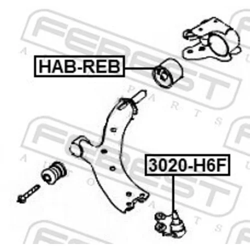 Zvislý/nosný čap FEBEST 3020-H6F - obr. 1