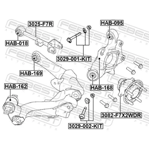 Rameno zavesenia kolies FEBEST 3025-F7R - obr. 1