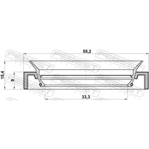 Radiálny tesniaci krúžok hnacieho hriadeľa FEBEST 95HAY-35550915C - obr. 1