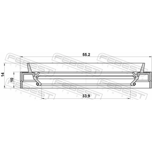 Radiálny tesniaci krúžok hnacieho hriadeľa FEBEST 95JEY-35551014C - obr. 1