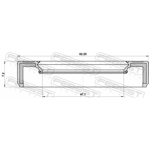 Radiálny tesniaci krúžok hnacieho hriadeľa FEBEST 95LBY-49620709X - obr. 1