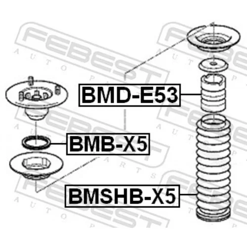 Doraz odpruženia BMD-E53 /FEBEST/ - obr. 1