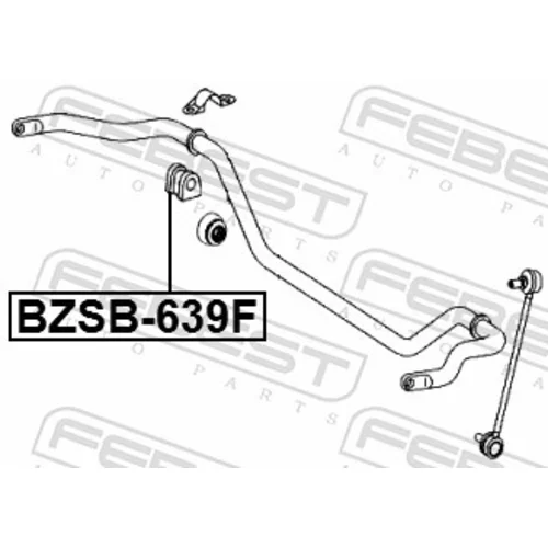 Uloženie priečneho stabilizátora FEBEST BZSB-639F - obr. 1