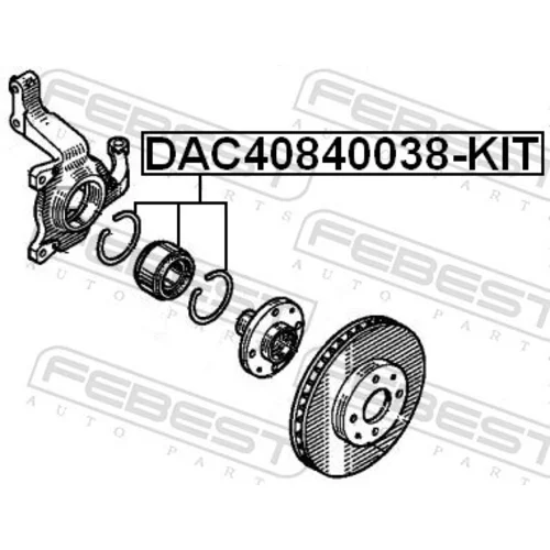 Ložisko kolesa - opravná sada FEBEST DAC40840038-KIT - obr. 1