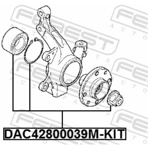 Ložisko kolesa - opravná sada FEBEST DAC42800039M-KIT - obr. 1
