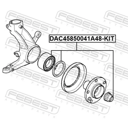 Ložisko kolesa - opravná sada FEBEST DAC45850041A48-KIT - obr. 1