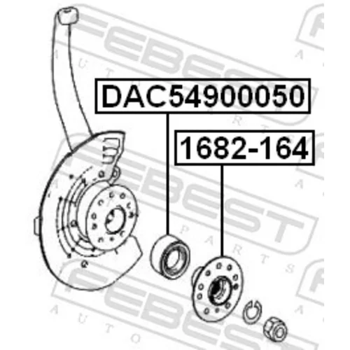 Ložisko kolesa FEBEST DAC54900050 - obr. 1