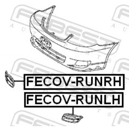 Kryt nárazníku FECOV-RUNLH /FEBEST/ - obr. 1