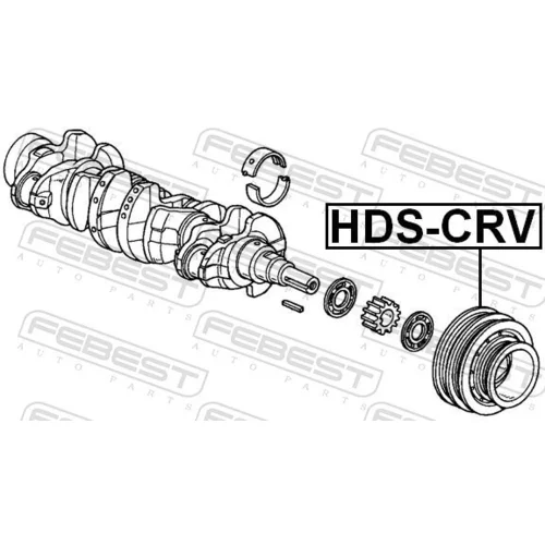 Remenica kľukového hriadeľa FEBEST HDS-CRV - obr. 1