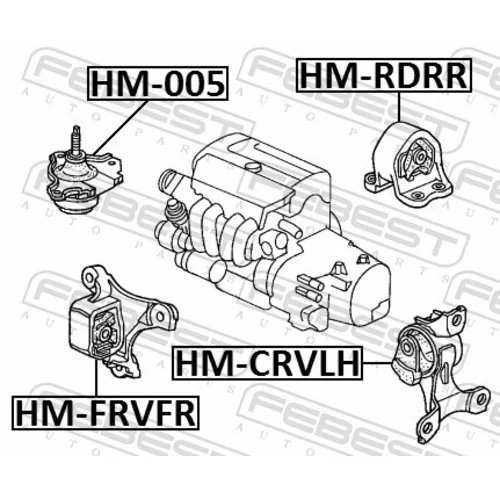 Uloženie motora FEBEST HM-FRVFR - obr. 1