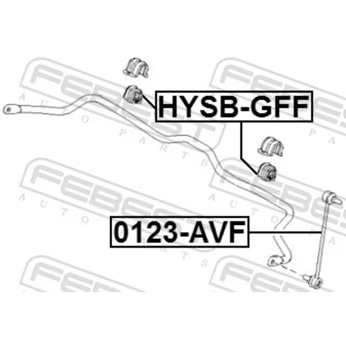 Uloženie priečneho stabilizátora FEBEST HYSB-GFF - obr. 1