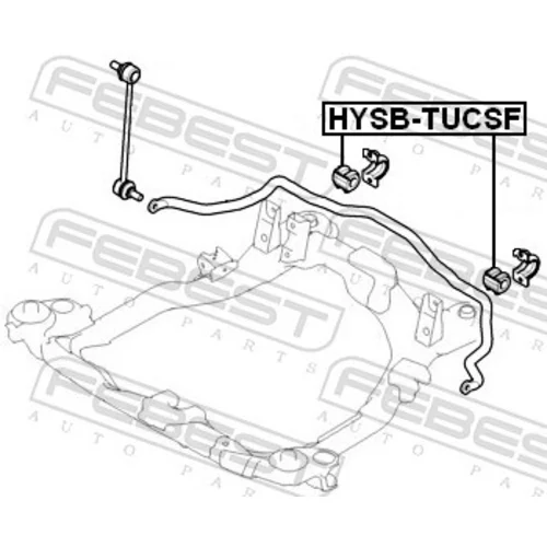 Uloženie priečneho stabilizátora FEBEST HYSB-TUCF248 - obr. 1