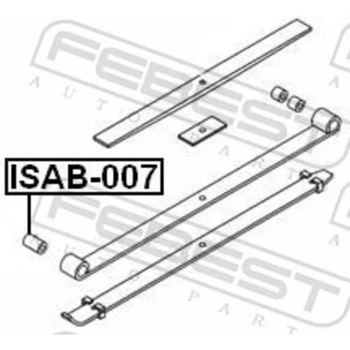 Ložiskové puzdro listovej pružiny ISAB-007 /FEBEST/ - obr. 1