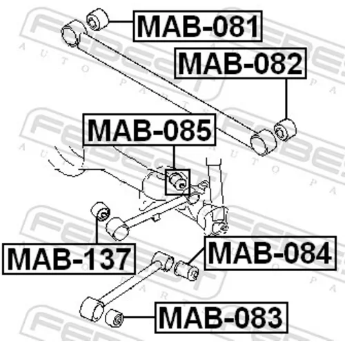 Uloženie riadenia FEBEST MAB-137 - obr. 1