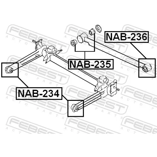 Uloženie riadenia FEBEST NAB-235 - obr. 1