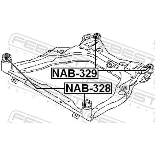 Uloženie tela nápravy FEBEST NAB-328 - obr. 1