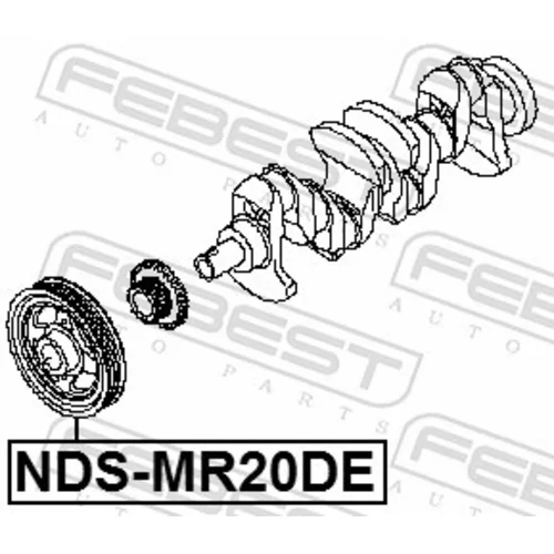 Remenica kľukového hriadeľa NDS-MR20DE /FEBEST/ - obr. 1