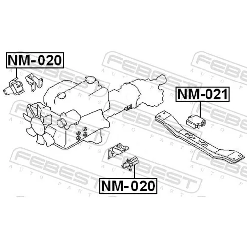 Uloženie motora FEBEST NM-020 - obr. 1