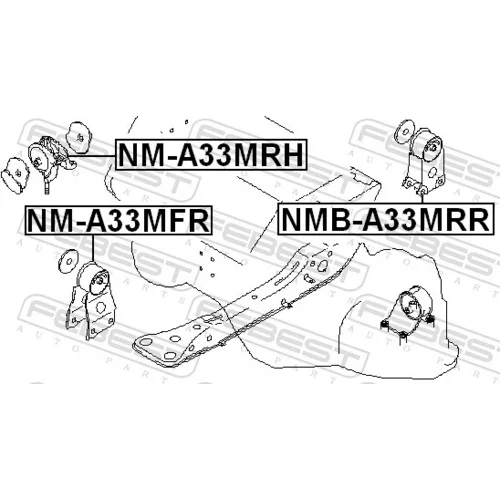 Uloženie motora FEBEST NMB-A33MRR - obr. 1