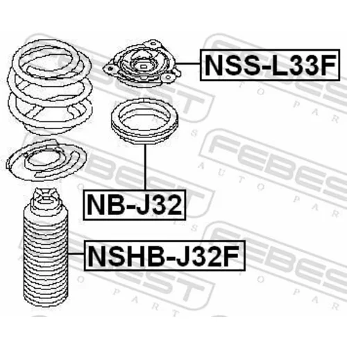 Ložisko pružnej vzpery FEBEST NSS-L33F - obr. 1