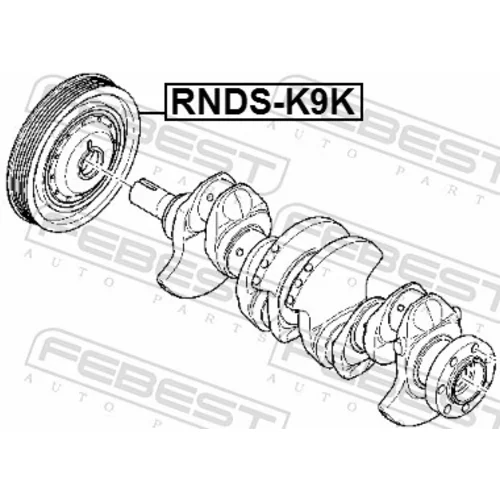 Remenica kľukového hriadeľa RNDS-K9K /FEBEST/ - obr. 1