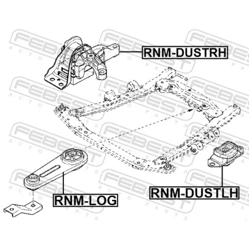 Uloženie motora FEBEST RNM-DUSTRH - obr. 1